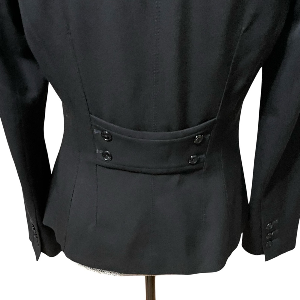White House Black Market Black Fitted Blazer Jacket Women’s Size 4 One Button - Picture 6 of 12
